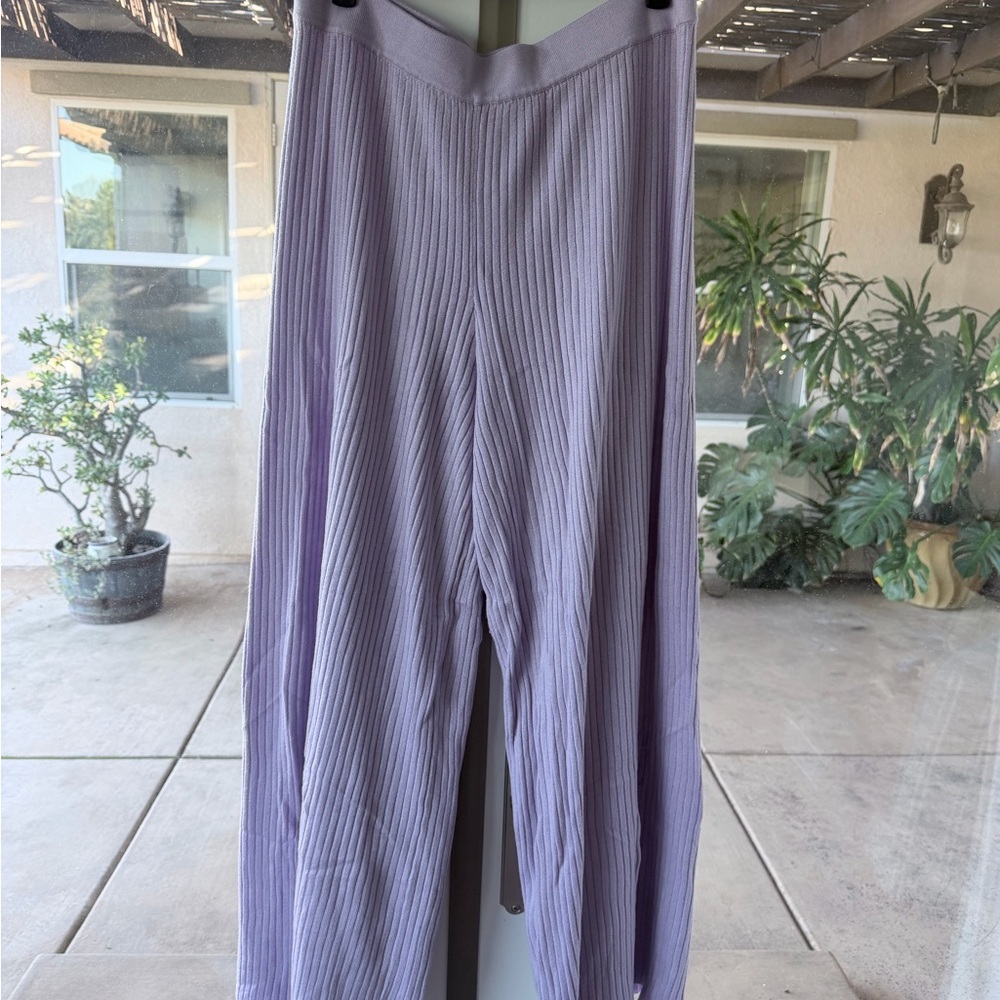 Lavender Ribbed Pants